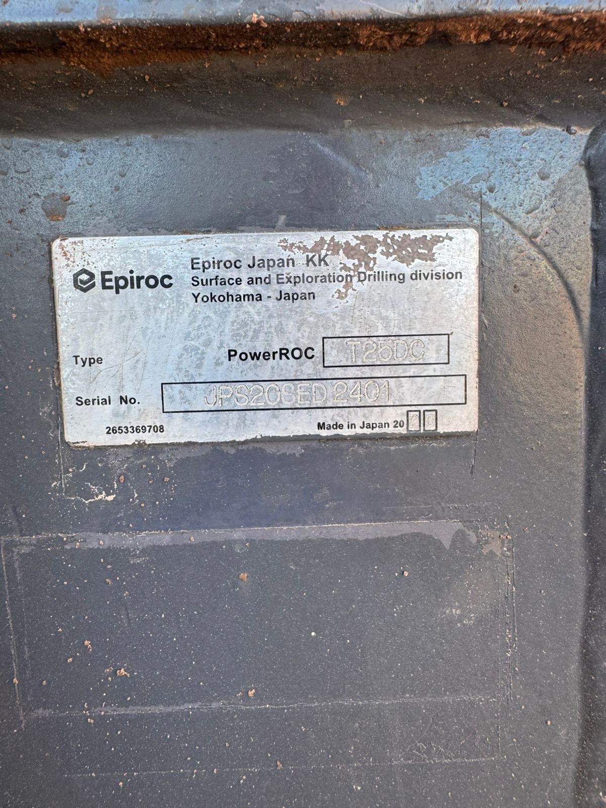 Perforadora tipo TrackDrill Epiroc T25 Año 2020 3.800 horas